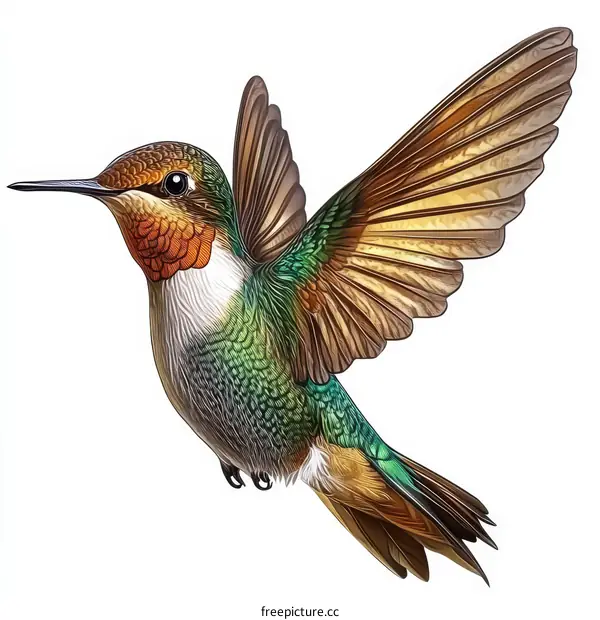 Beautiful Hummingbird in Flight