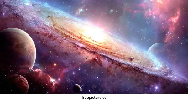 A Stunning Visual of the Galaxy and Planets in the Universe