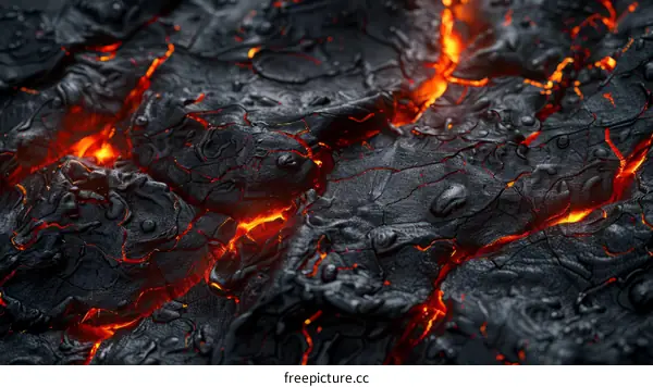 Lava Texture Background: Molten Rock Surface