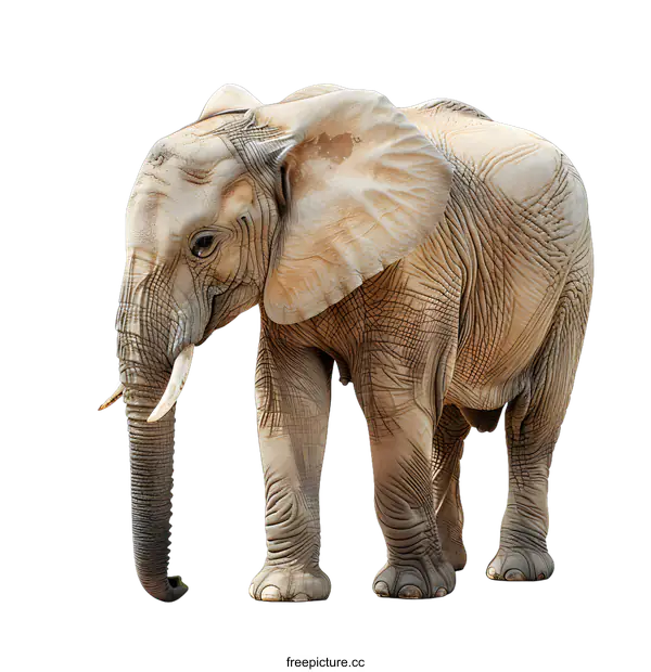 [Transparent Background PNG]Elephant isolated on white background
