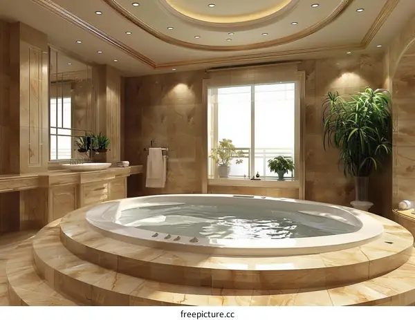 Luxury Indoor Spa Bathroom Design