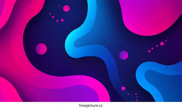Abstract Background with Blue and Pink Shapes