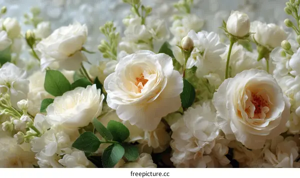 Beautiful Bouquet of White Flowers