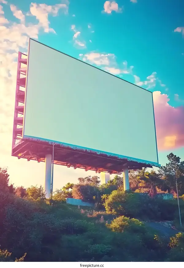 Blank Billboard With Sky Background