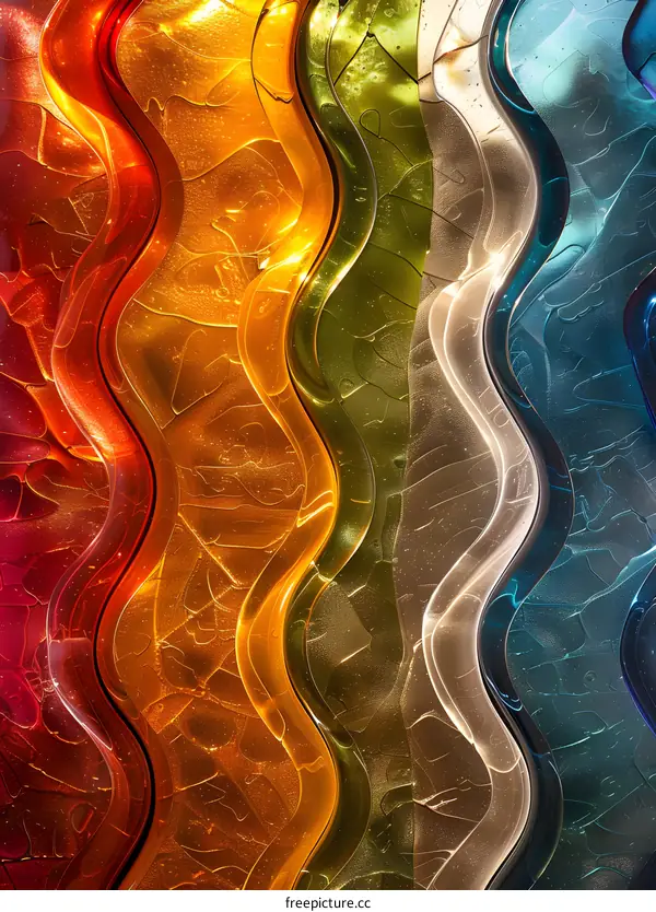 Abstract Colorful Glass Art Background