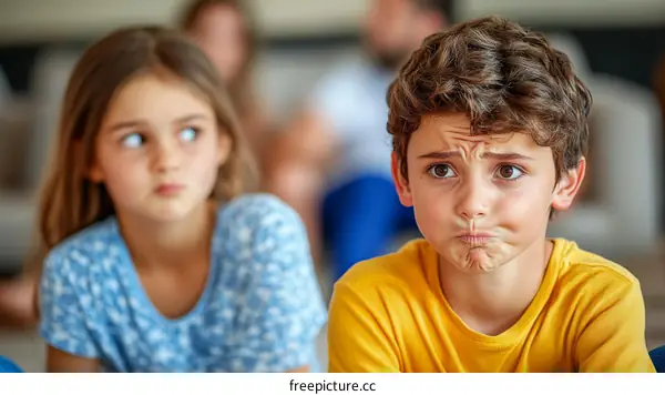 Children Expressing Displeasure in a Family Setting