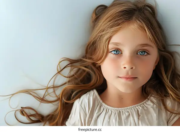 Portrait of a Girl with Long Hair