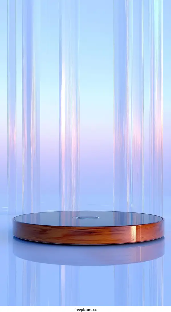 Abstract Geometric Display Podium with Pastel Background