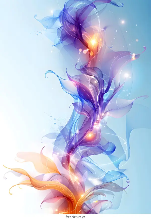 Colorful abstract flower