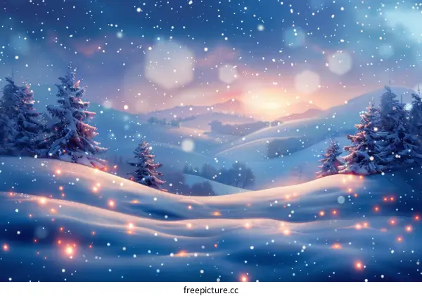 Winter Wonderland: Snowfall in a Forest