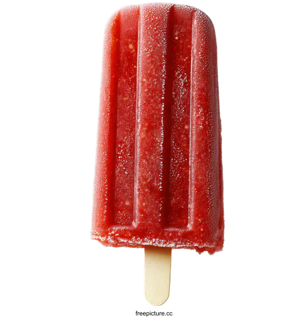 [Transparent Background PNG]Delicious Red Strawberry Ice Pop