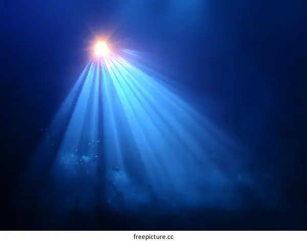 Underwater Light Rays Abstract Background