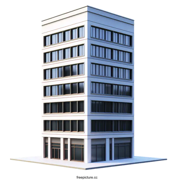 [Transparent Background PNG]Modern City Building Exterior Design