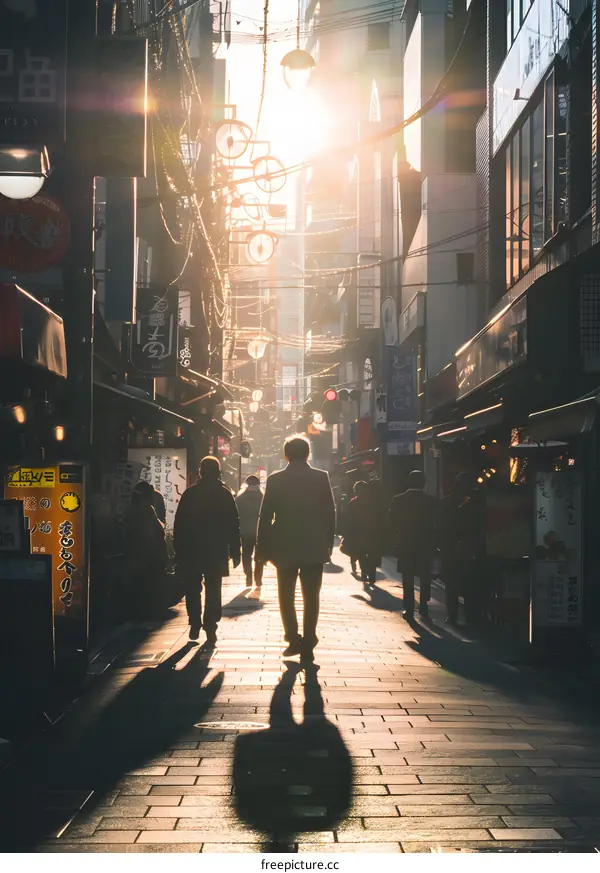 People Walking on a Street in Japan