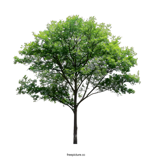 [Transparent Background PNG]Green Tree Isolated on White Background