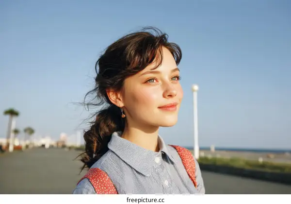 Young Caucasian Woman Outdoors in Daytime