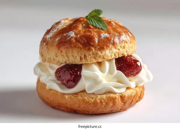 Delicious Strawberry Scones with Whipped Cream