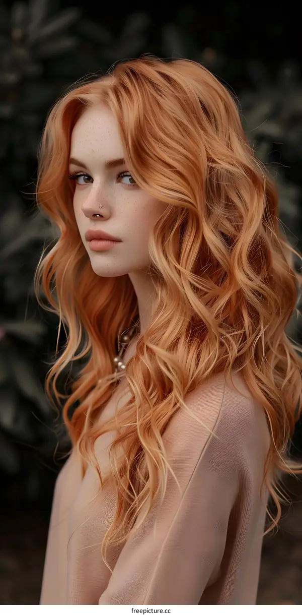 portrait of a beautiful redheaded woman