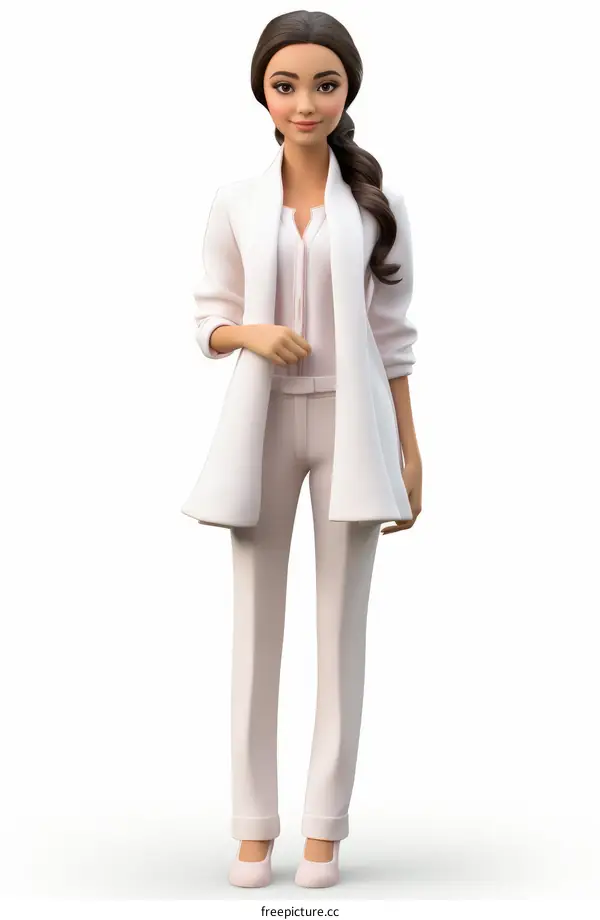 3D Rendered Businesswoman in a Professional Suit