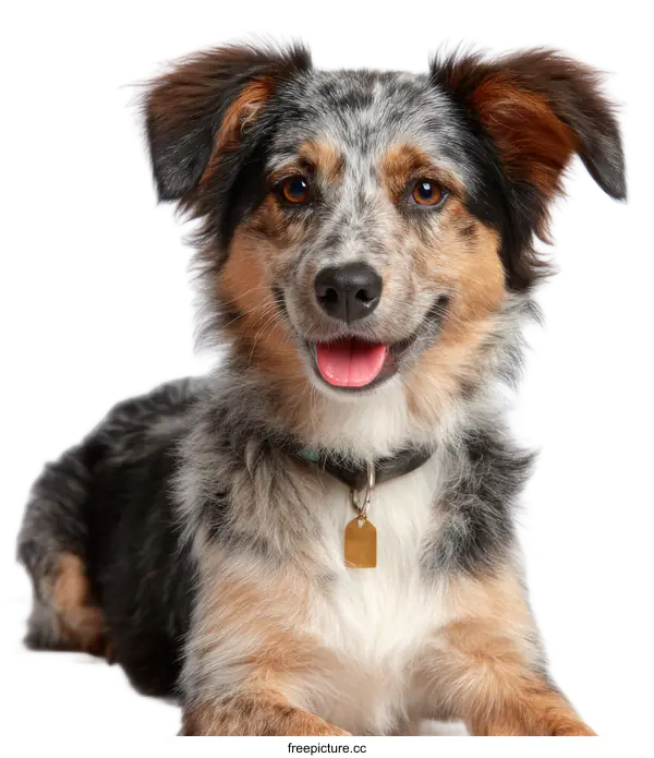 [Transparent Background PNG]Adorable Puppy Portrait on White Background