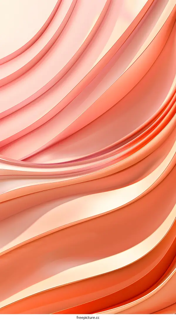 Abstract Orange Curved Lines Background