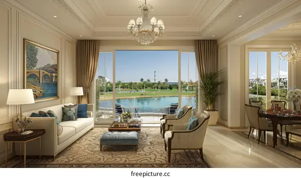 Bright and Airy Living Room With Modern Furnishings