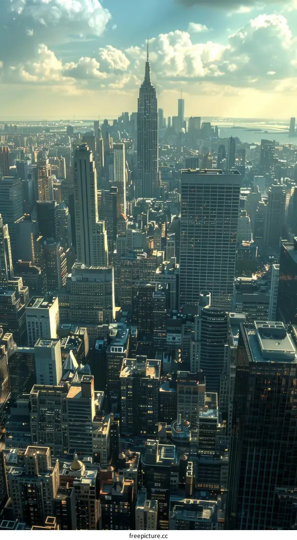 Iconic New York City Skyline with Empire State Building