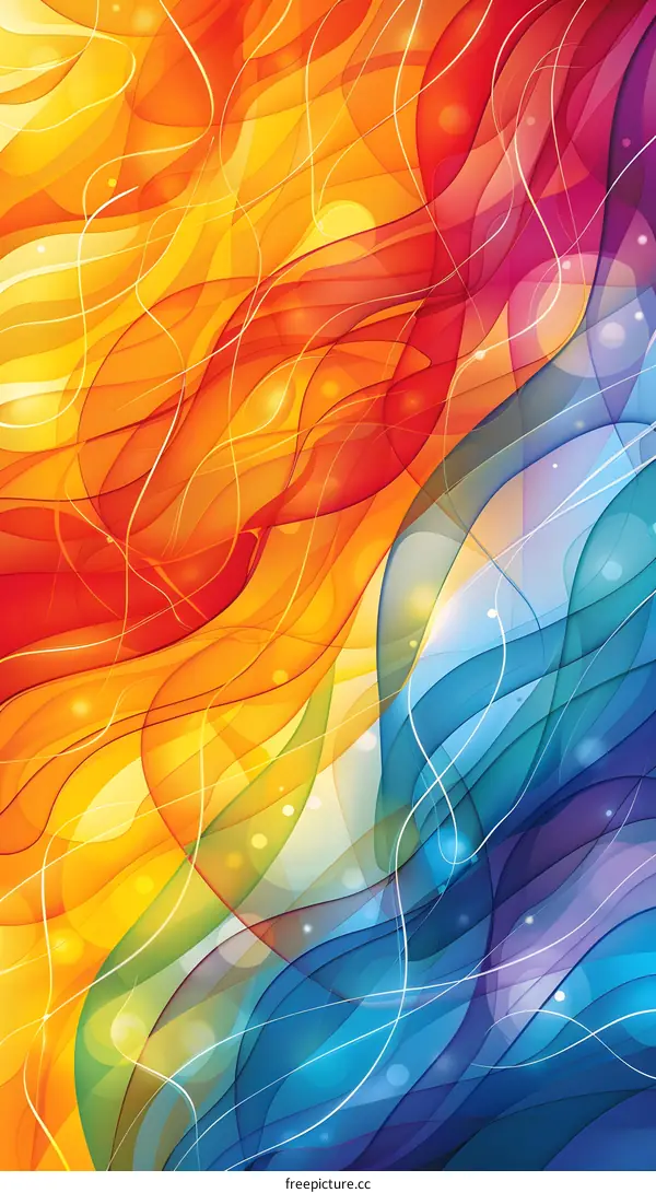Colorful Abstract Waves Background