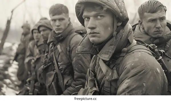 soviet soldiers in winter gear