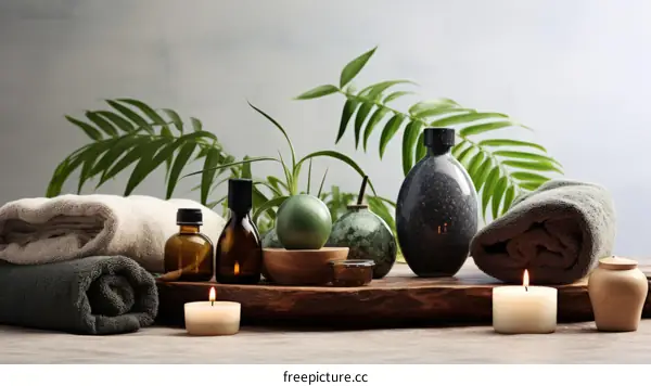 Spa Compositions: Natural Remedies and Vibrant Foliage