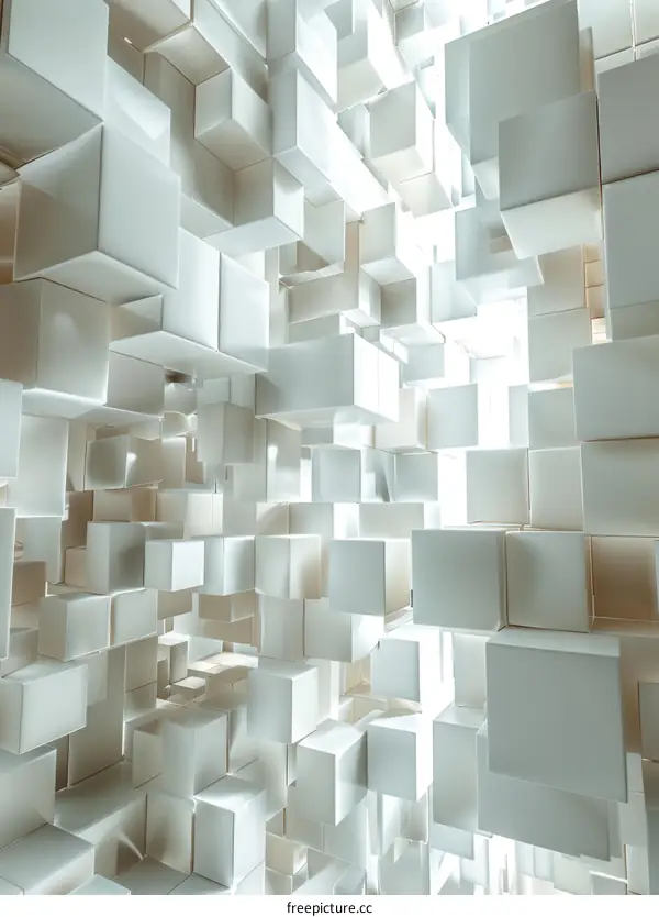 Abstract Geometric Cubes Background