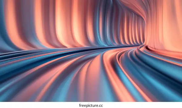 Abstract Colorful Flowing Tunnel