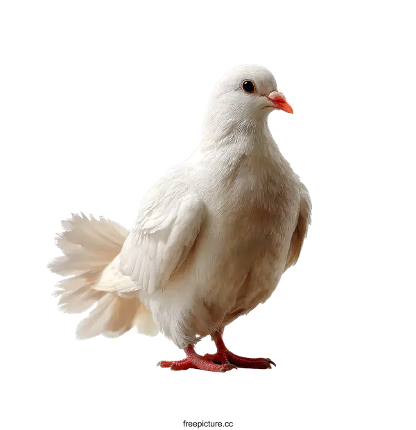 [Transparent Background PNG]White Dove on White Background