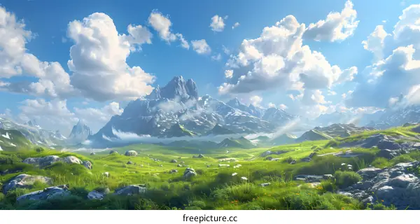 The mountain scenery is magnificent