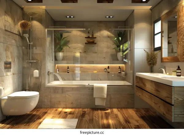 Modern Rustic Bathroom Interior Design