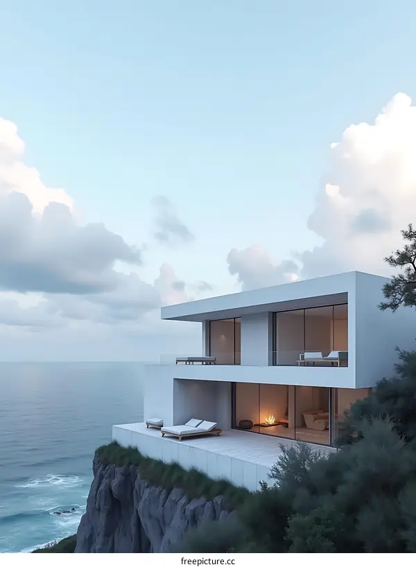 Modern Cliffside House With Ocean View