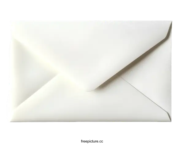 [Transparent Background PNG]Blank White Envelope Close Up