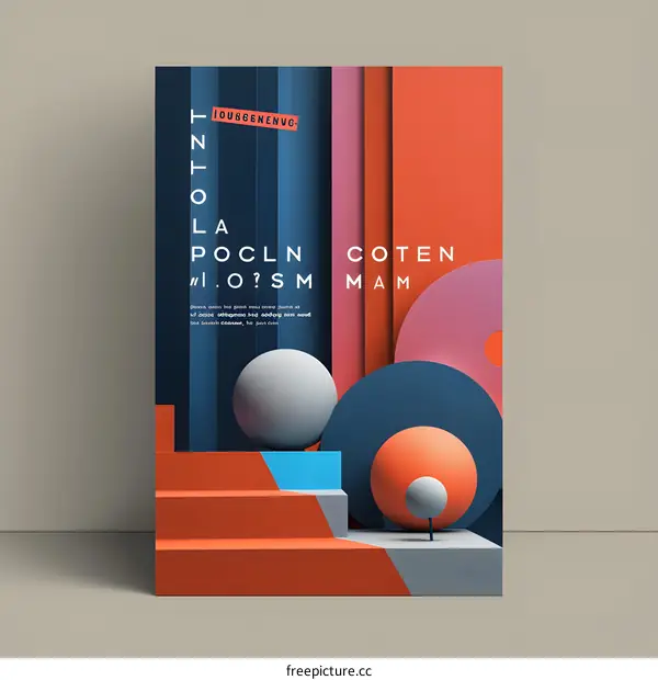 Abstract Geometric Shapes Poster Design