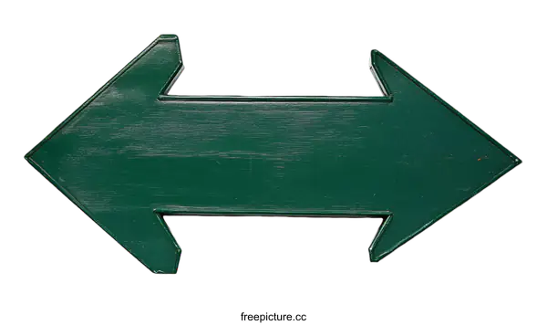 [Transparent Background PNG]Vintage Green Directional Arrow Sign