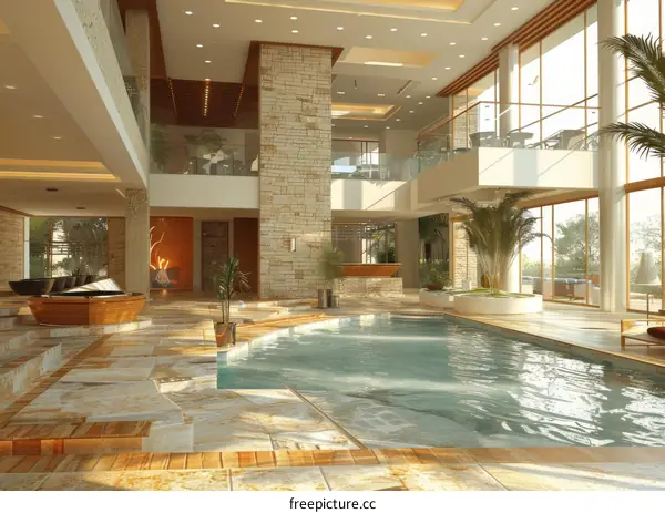 Luxurious Indoor Pool and Spa Facility