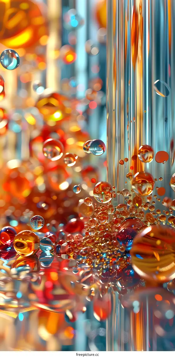 Colorful glass balls