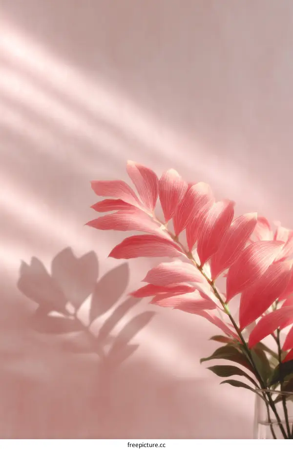 Pink Floral Arrangement Against a Pastel Background