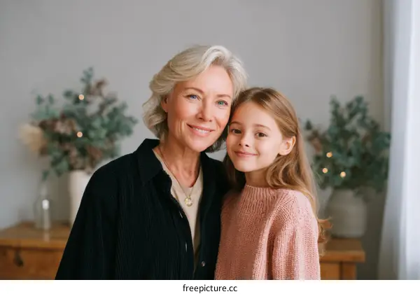 Grandmother and Granddaughter Portrait