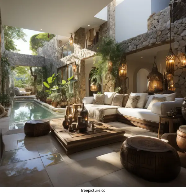 Luxurious Tropical Villa with Outdoor Living and Pool