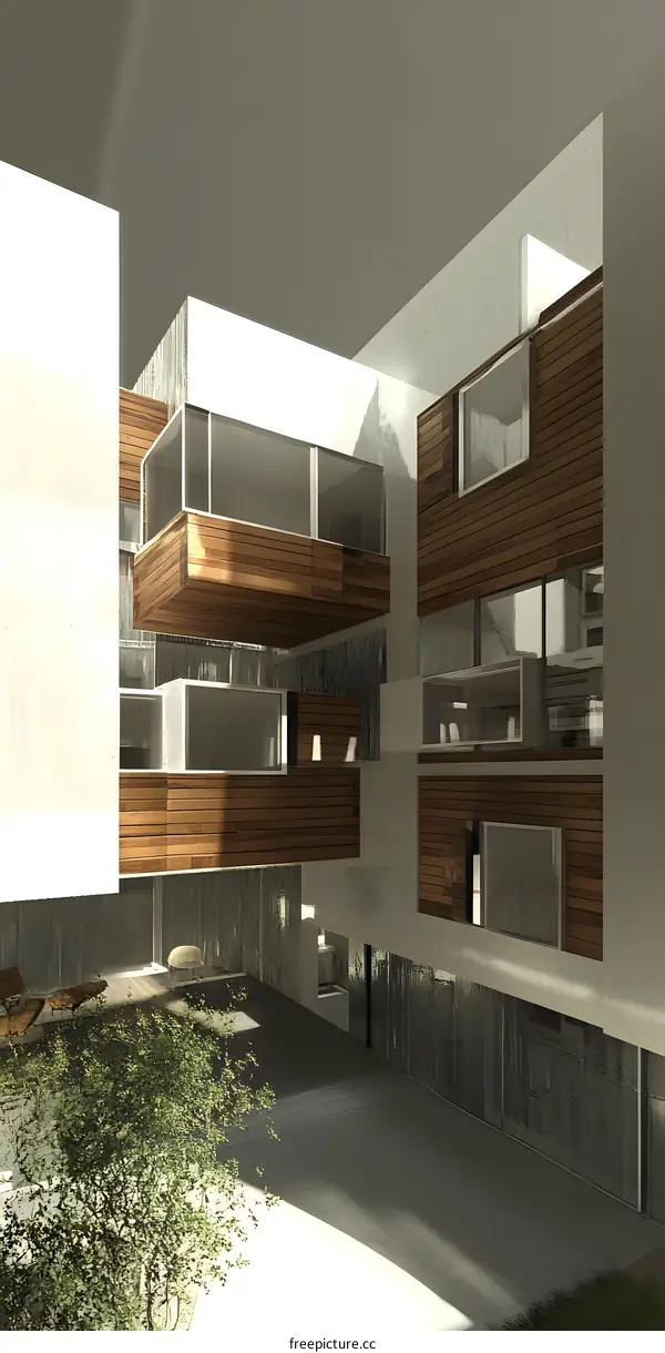 Modern Minimalist Design Home Architecture with a Courtyard