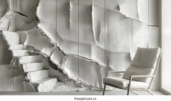 Abstract Cracked Wall Interior Design