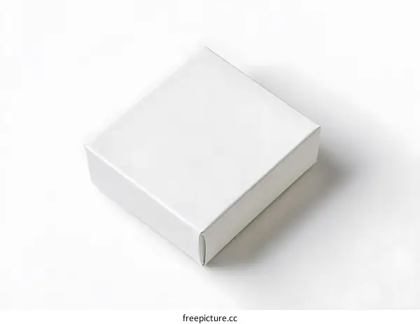 White Square Box on White Background
