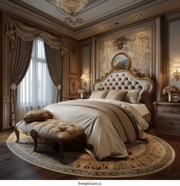 Luxury Bedroom Interior Design Illustration