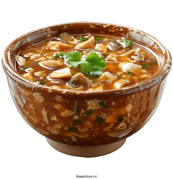 [Transparent Background PNG]Bowl of Hot and Sour Soup