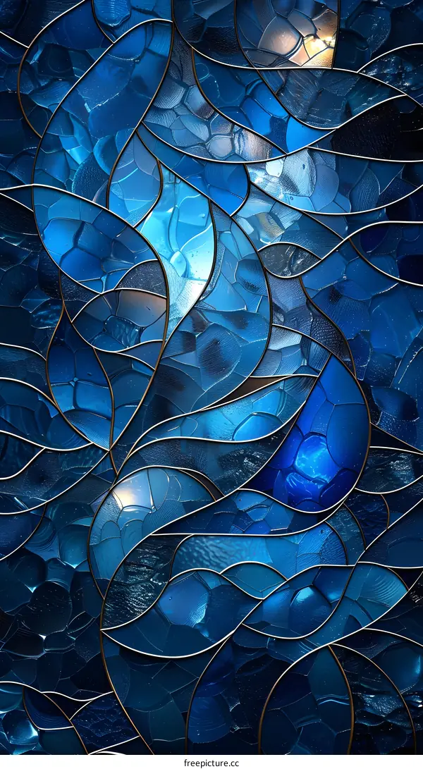 Blue Stained Glass Pattern